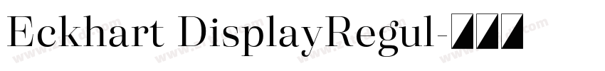 Eckhart DisplayRegul字体转换